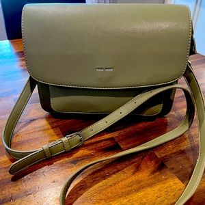 Pixie Mood olive green vegan leather crossbody/shoulder handbag